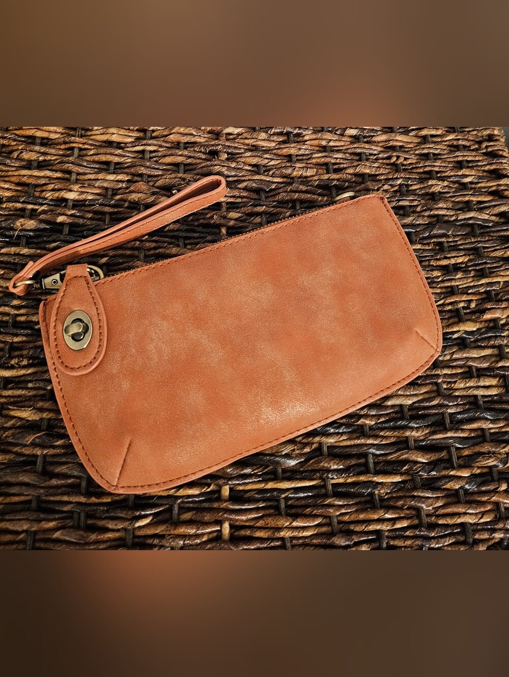 Joy Susan Lux Vegan Leather Crossbody/Wristlet Clutch